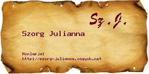 Szorg Julianna névjegykártya